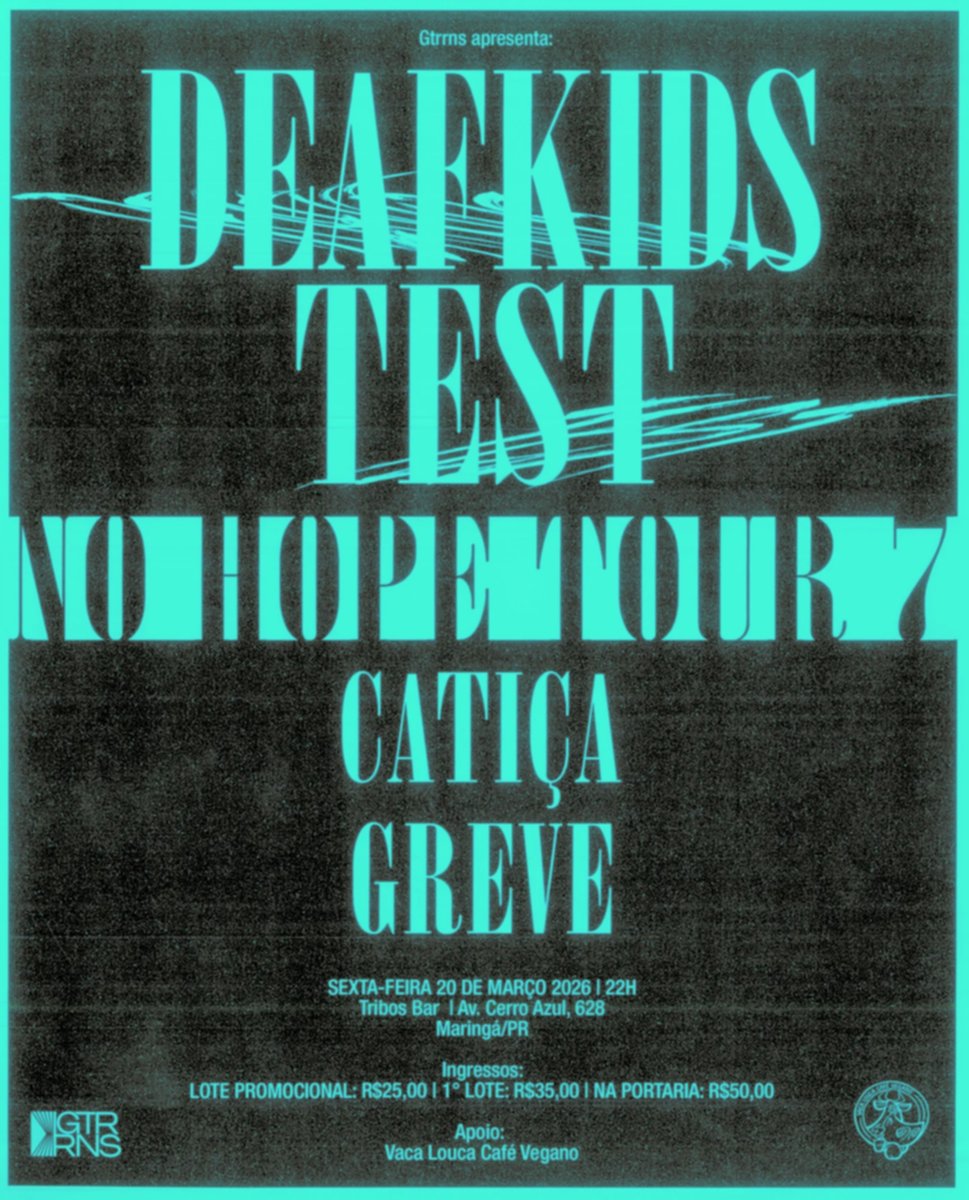 Flyer Test & Deafkids em Maringá