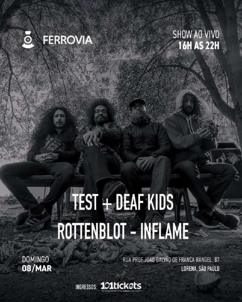 Flyer Test & Deafkids em Lorena, SP