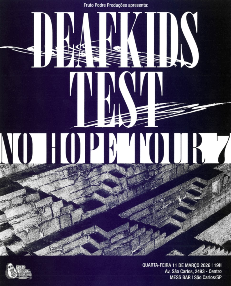 Flyer Test e Deafkids em São Carlos