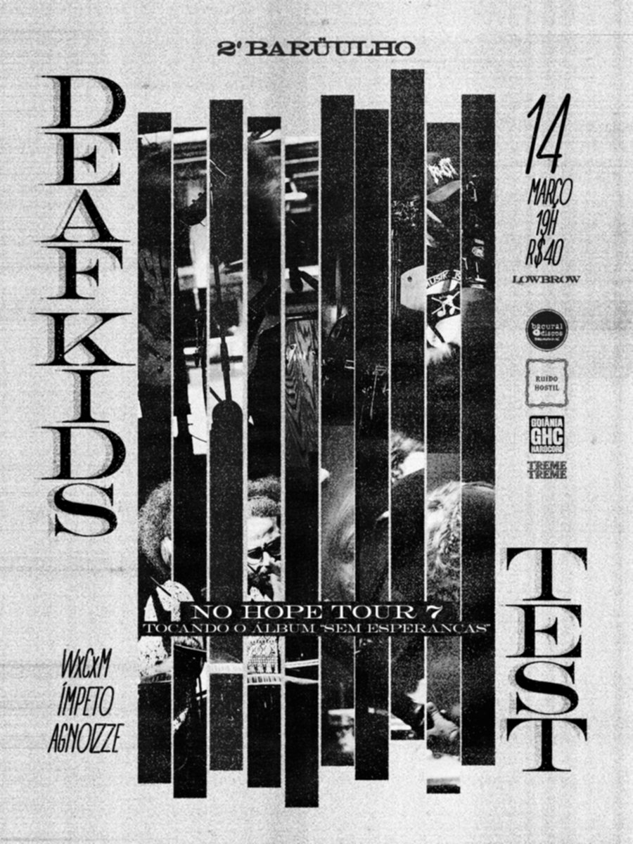 Flyer Test e Deafkids em Goiânia, GO